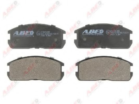 Комплект гальмівних колодок передн , MITSUBISHI COLT II, COLT III, ECLIPSE, ECLIPSE II, ECLIPSE III, L 300 / DELICA II, L 300 III, L200, LANCER III, LANCER IV, LANCER V 1.2-3.0 03.79-06.06  арт. C15024ABE