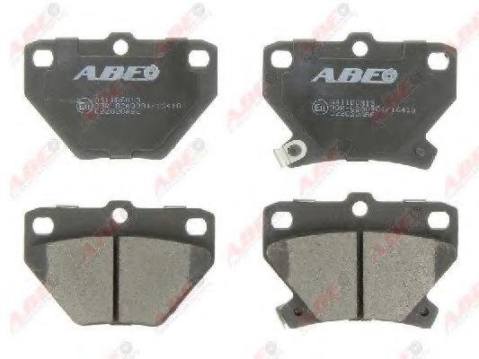 Комплект гальмівних колодок задн , PONTIAC VIBE  TOYOTA ALLION I, BB I, BREVIS, CALDINA, CAMRY, CELICA, COROLLA, COROLLA VERSO, CROWN, IST, MARK X II, MATRIX, OPA, PLATZ, PORTE I 1.0-3.0 10.82-  арт. C22020ABE