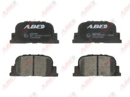 Комплект гальмівних колодок задн , TOYOTA CALDINA, CAMRY, COROLLA, HARRIER, MARK II, OPA, PRIUS, SOLARA 1.5H-3.5 02.93-12.13  арт. C22022ABE