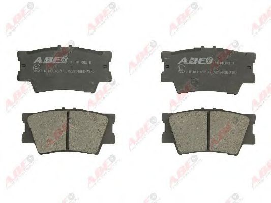 Комплект гальмівних колодок задн , VOLVO 340-360  LEXUS ES  PONTIAC VIBE  TOYOTA AVALON, CAMRY, HARRIER, MARK X ZIO I, MATRIX, RAV 4 III, RAV 4 IV, SOLARA 1.8-3.5 08.84-  арт. C22034ABE