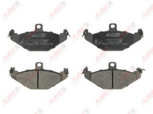 Комплект гальмівних колодок задн , CHRYSLER VIPER  DODGE VIPER  LOTUS ESPRIT S4  RENAULT 21, 25, ESPACE II, ESPACE III, LAGUNA I, SAFRANE I, SAFRANE II, SPORT SPIDER 1.8-8.3 04.84-12.06  арт. C2R007ABE