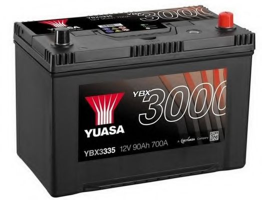 Акумулятор YUASA 12В 95Агод./720А YBX3000 SMF (R+ стандартні) 303x174x225 B01 (пусковий)  арт. YBX3335
