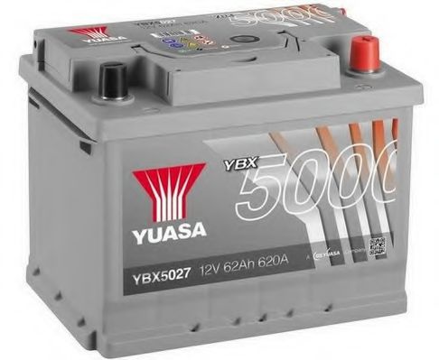 Акумулятор YUASA 12В 65Агод./640А YBX5000 Silver High Performance SMF (R+ стандартні) 243x175x190 B13 (пусковий)  арт. YBX5027