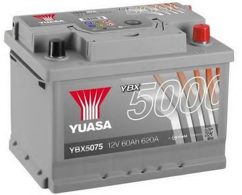 Акумулятор YUASA 12В 60Агод./640А YBX5000 Silver High Performance SMF (R+ стандартні) 243x175x175 B13 (пусковий)  арт. YBX5075