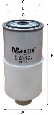 Фільтр палив. AUDI, VW (вир-во M-Filter)  арт. DF304