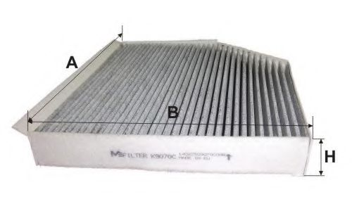 Фільтр салону Audi A4/A5 07-/Q5 08- (вугільний)  арт. K9070C