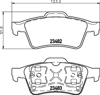 Гальмівні колодки зад. Connect 02-13 BOSCH арт. 8DB355009121