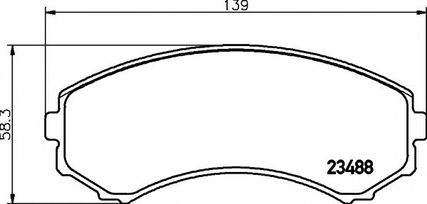 Гальмівні колодки пер. Mitsubishi Grandis 04-11/Pajero 90- (sumitomo)  арт. 8DB355009461
