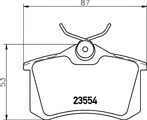 HELLA VW колодки гальмівні задн.Golf,Bora,Passat,Skoda Octavia, Audi  арт. 8DB355019911