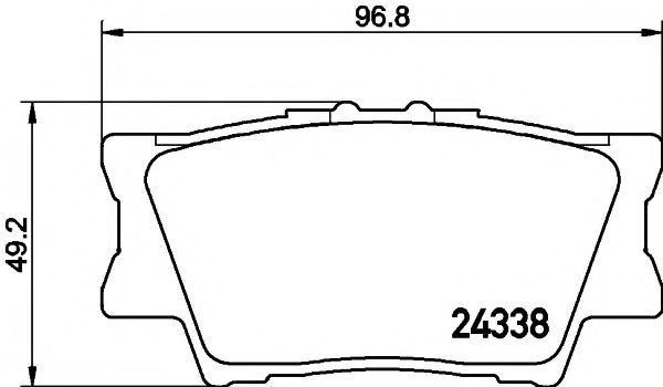 Колодки гальмівні дискові комплект задні  арт. 8DB355006881