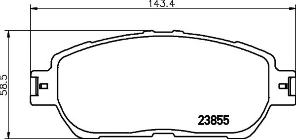 HELLA TOYOTA гальмівні колодки передн.Camry,Previa, Lexus ES 01-  арт. 8DB355014441