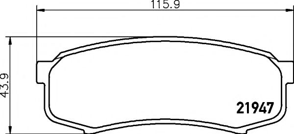 Гальмівні колодки зад. Toyota Land Cruiser 84-  арт. 8DB355016831