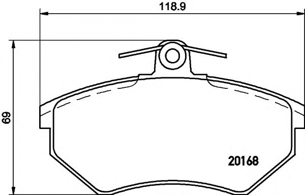 Колодки гальмівні дискові комплект передні  арт. 8DB355017901