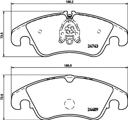 HELLA VW гальмівні колодки передн.с датч. Audi A4, A5,Q5 07- REMSA арт. 8DB355013751