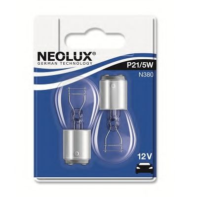 Лампа допоміжн. освітлення P21/5W 12V 21/5W BAY15d (Blister 2шт) (вир-во Neolux)  арт. N38002B