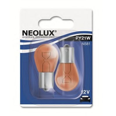 Лампа допоміжн. освітлення РY21W 12V 21W ВАU15s (blister 2шт) (вир-во Neolux)  арт. N58102B