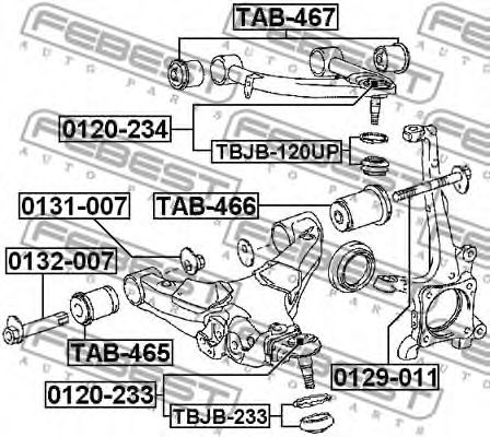 Болт регулювання Land Cruiser 08-  арт. 0132007