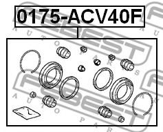 Елементи гальмівного супорта (РМК суппорта без поршня)  арт. 0175ACV40F