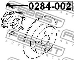 Болт кріплення колеса INFINITI, NISSAN (Вир-во FEBEST)  арт. 0284002