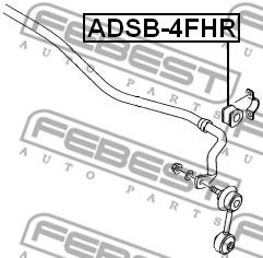 Втулка заднього стабілізатора d16  арт. ADSB4FHR