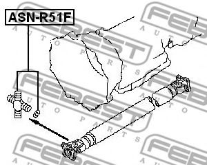 Хрестовина карданного валу переднього 27x76  арт. ASNR51F