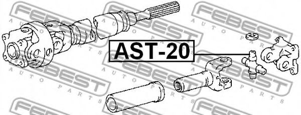 Хрестовина карданного валу 32x61/92  арт. AST20