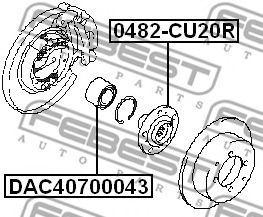 Підшипник колісний  арт. DAC40700043
