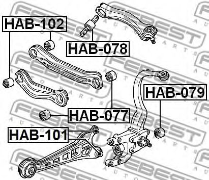 Сайлентблок підвіски  арт. HAB102