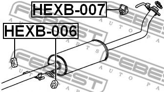 Кронштейн глушника  арт. HEXB007