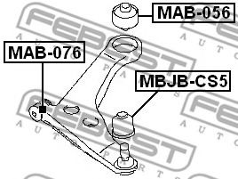 Сайлентблок переднього важеля Lancer 00-09  арт. MAB056