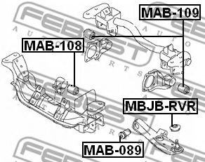 Сайлентблок підвіски  арт. MAB108