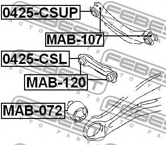 Сайлентблок важеля Lancer 00-09  арт. MAB120