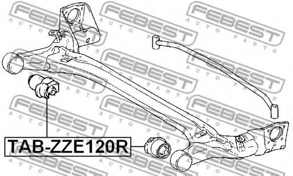 Сайлентблок задньої балки  арт. TABZZE120R