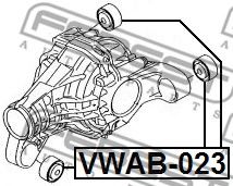 Сайлентблок подушки дифференциала  арт. VWAB023