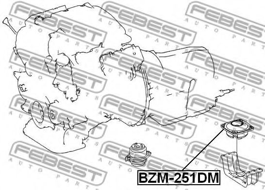 Опора двигуна / КПП  арт. BZM251DM