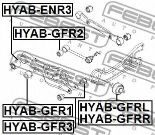 Сайлентблок заднього нижнього важеля  арт. HYABGFR3