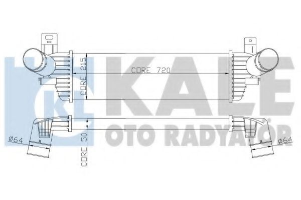KALE VW інтеркулер Multivan,T V/VI 2.0TSI/TDI 09-  арт. 343000