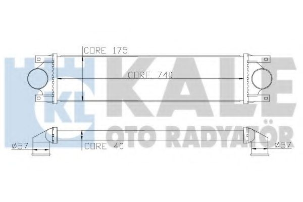 Інтеркулер (740x175x40) Renault Master II/Opel Movano B/Nissan Interstar (01-) (345100) KALE OTO RADYATOR  арт. 345100