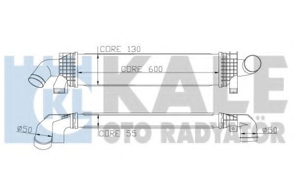 KALE FORD Інтеркулер C-Max, Focus II,III, Kuga I,II, Mondeo IV,S-Max 1.6/2.0TDCi 04-  арт. 346900