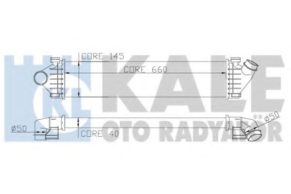 KALE FORD Інтеркулер C-Max,Focus II,III,Galaxy,Kuga I,II,Mondeo IV,S-Max 1.6/2.0TDCi,Volvo S60 II,S80 II,V70 III  арт. 347000