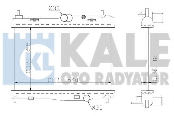 KALE FORD радіатор охолодження B-Max,Fiesta VI 1.25/1.4 08-  арт. 356100