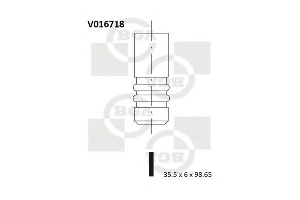 Клапан впуск. Caddy III/Golf VI/Fabia/Octavia 1.2 TSI 10-  арт. V016718