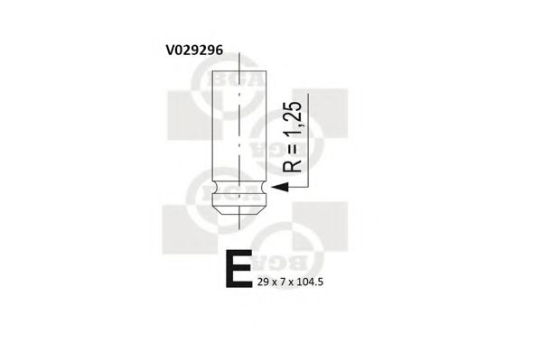 Клапан випуск. Combo 1.2/1.4 i 94-/Astra F/Vectra A 1.4 i 88-  арт. V029296