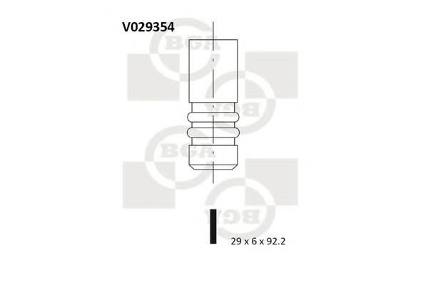 Клапан випуск OPEL Astra/Omega/Vectra 1.8-3.2i 98-  арт. V029354