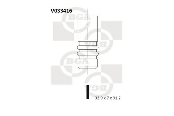 Клапан випуск. VW Golf/Passat 1.6/1.8/2.0  арт. V033416