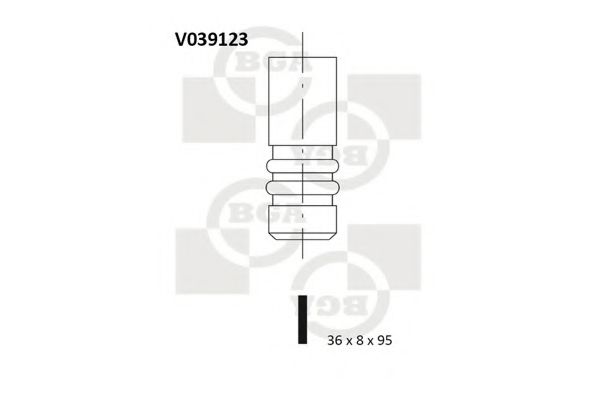 Клапан впуск 1.9/2.4D T4 90-98/LT -96/Caddy 96-04  арт. V039123