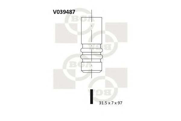 клапан выпускной  арт. V039487
