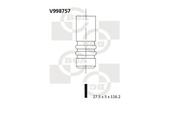 Клапан випуск. Astra/Insignia 1.6 i 03-  арт. V998757