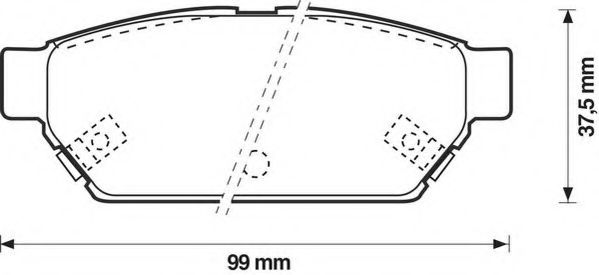 JURID MITSUBISHI гальмівні колодки дискові задн.Carisma 95-  арт. 571943J