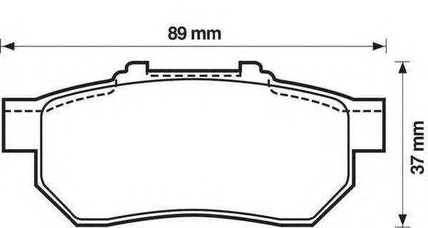 JURID HONDA колодки гальмівні задні Civic 1,5/1,6 90-  арт. 572134J